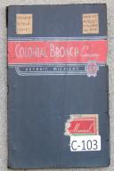 Colonial-Colonial Broach Model RD Service & Operation Manual-RD-01